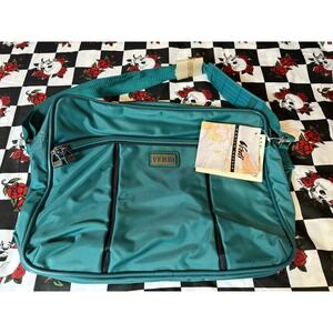 Vintage Verdi Luggage Carry On‎ Travel Bag Green NWT Shoulder Strap